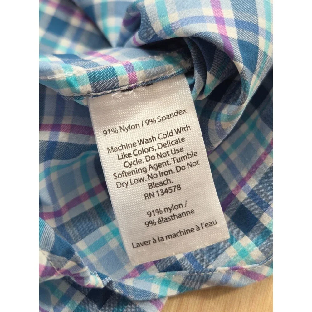 Vineyard Vines Men's S Performance Classic Fit Tucker Shirt Blue Plaid 1W3153